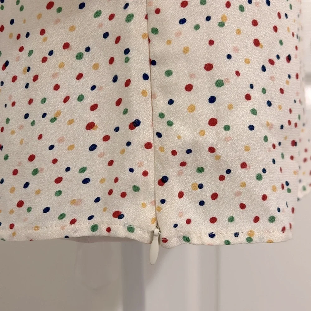 Reformation Francine One Sleeve Shoulder Top Birthday Polka Dot Size Small